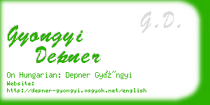 gyongyi depner business card